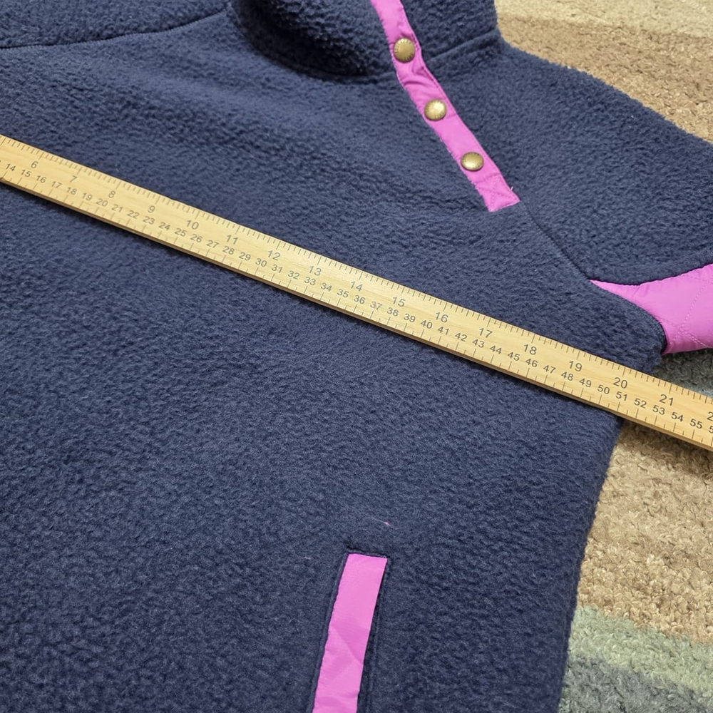 Southern Tide Women’s Fleece Pullover Navy Pink Small Lightweight Snap Shirt NWT - Picture 8 of 9